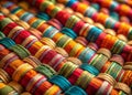 Stunning CloseUp of a Handcrafted Textile Intricate Patterns and Rich Textures Reveal Masterful Craftsmanship Royalty Free Stock Photo