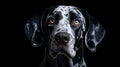 Minimalist Fashion Photography: Dalmatian Dog Closeup Portrait