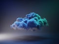 Beautiful glowing cloud formation with ethereal blue light effect Royalty Free Stock Photo
