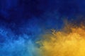 A stunning cloud formation of vibrant blue, yellow, and red colors decorating the sky, A chromatic gradient moving from a sunny Royalty Free Stock Photo