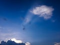 Stunning clouds with blue background in the eveving time