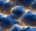Stunning Cloudscape Golden Hour Celestial Texture Royalty Free Stock Photo
