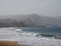 Stunning coastal landscape of the Las Canteras Beach in Las Palmas, Spain