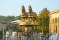 Stunning Colchis Fountain in Kutaisi City, an Enlarged Copies of Ancient Small Statues Found During the Excavation in Georgia Royalty Free Stock Photo