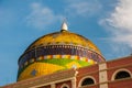 Stunning Colorful Manaus Opera House, Famous One Day Excursions. One Most Beautiful Building With a Minted Brazilian Flag in