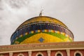 Stunning Colorful Manaus Opera House, Famous One Day Excursions. One Most Beautiful Building With a Minted Brazilian Flag in