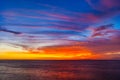 Sunset on Jimbaran, South Kuta, Bali, Indonesia. Royalty Free Stock Photo