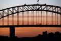 Sydney, NSW/Australia: Sunset over the Harbour Bridge