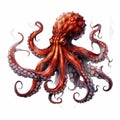 Stunning Concept Art: Red Octopus - A Tattoo-inspired Kraken In Uhd