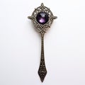 Eye-catching Retro Charm: Delicate Purple Stone Ornamental Wand