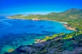 Stunning Corsica coastline with sandy beach and tourquise water, Corsica, France, Europe. Royalty Free Stock Photo