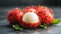 Fresh, Delicious and Sweet Rambutan Fruit Royalty Free Stock Photo