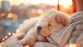 Cute, Friendly and Happy Chow Chow Puppy Dog Lying Down (Very Cute!) Royalty Free Stock Photo
