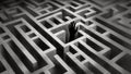A Confused Overwhelmed Hand in an Entangled Convoluted Maze Labyrinth Corridors (Paradox, Riddle, Enigma, Puzzle) Royalty Free Stock Photo