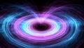 A Colorful Vortex Spiral Made of Cosmic Energy in a Black Deep Space Background Royalty Free Stock Photo