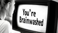 Brainwashing And Mind Control Done By The Mainstream Media TV Which Does Not Want you Thinking For Yourself. Royalty Free Stock Photo