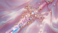 A Magical Feminine Glittery Pink Sword Royalty Free Stock Photo