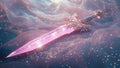 A Magical Feminine Glittery Pink Sword Royalty Free Stock Photo