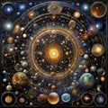 Stunning Cosmic Universe Illustration Royalty Free Stock Photo