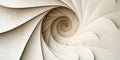 Stunning Creamy White Spiral Illusion Vortex Art Form Creating Inviting Visual Harmony and Depth Royalty Free Stock Photo