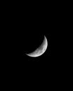 Stunning crescent moon illuminating the night sky against a dark backdrop Royalty Free Stock Photo