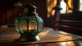 Elegant Ramadan Lantern on Traditional Table