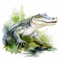 Detailed Crocodile Watercolor Clipart For Digital Painting And Paper Crafting