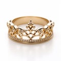 Beautiful Diamond Crown Ring - Exquisite Design With Intricate Details