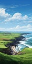 Stunning 2d Illustration Of Bude, Cornwall\'s Beautiful Valley