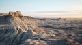 Mysterious Badlands Landscape: Darktable Processed Desert Photography