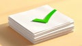 3D Realistic Approved Document Sheets A Professional Business Icon for Presentations Marketing Materials and Corporate