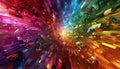 A stunning 3D render of an abstract multicolor spectrum Royalty Free Stock Photo