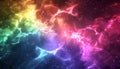 A stunning 3D render of an abstract multicolor spectrum Royalty Free Stock Photo