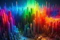 A Stunning 3D Render of an Abstract Multicolor Spectrum Royalty Free Stock Photo