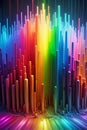 A Stunning 3D Render of an Abstract Multicolor Spectrum Royalty Free Stock Photo