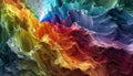 A stunning 3D render of an abstract multicolor spectrum Royalty Free Stock Photo