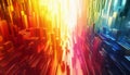 A stunning 3D render of an abstract multicolor spectrum Royalty Free Stock Photo