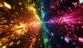 A stunning 3D render of an abstract multicolor spectrum Royalty Free Stock Photo