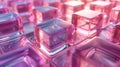 Rotating Glass Blocks - Abstract 3D Render, Seamless Loop