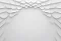 White Geometric Design - Abstract 3D Render for Seamless Looping Background
