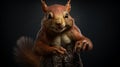 Stunning 3d Render Of A Red Squirrel In The Style Of Raphael Lacoste