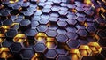 Stunning 3D Rendered Hexagonal Honeycomb An Elegant and Sophisticated Abstract Background for Technology Science and Royalty Free Stock Photo