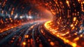Futuristic Abstract Animation Background - 3D Rendered Seamless Loop