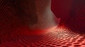 Abstract Red Perforated Tunnel 3D Render Good Resolution Stock Photo Royalty Free Stock Photo