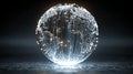 Global Data Network: Digital Earth Sphere Royalty Free Stock Photo