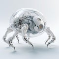 Stunning 3d Rendering Of Futuristic Nanorobotics In White Space