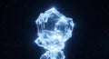 Ethereal glowing crystal cluster in deep space Royalty Free Stock Photo