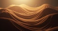 Ethereal abstract landscape of flowing orange silk Royalty Free Stock Photo