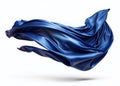 Stunning Dark Blue Silk Fabric Drape A Flowing 3D Render for Design Inspiration Royalty Free Stock Photo