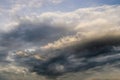 Stunning dark cloud formations right before a thunderstorm